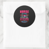Nurse Gift | Nurse Cute Enough To Stop You ラウンドシール (バッグ)