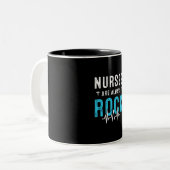 Nurse Gift | Nurses Are Always Rock ツートーンマグカップ (正面左)
