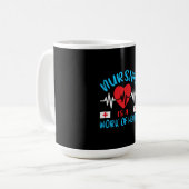 Nurse Gift | Nursing Is A Work Of Heart コーヒーマグカップ (正面左)
