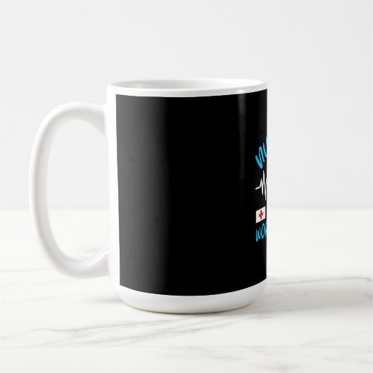 Nurse Gift | Nursing Is A Work Of Heart コーヒーマグカップ (左)