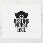 Nurse Gift Resting Nurse Face ビールラベル (シングルラベル)