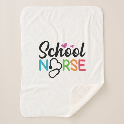 Nurse Gift School Nurse シェルパブランケット (正面)