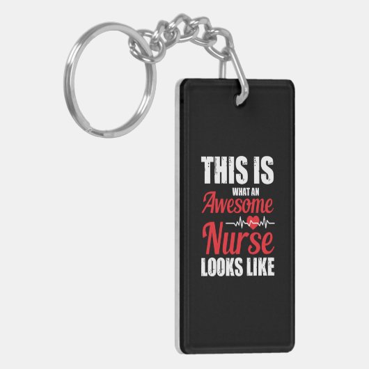 Nurse Gift | This Is What An Awesome Nurse キーホルダー (正面左)