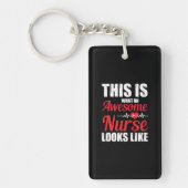 Nurse Gift | This Is What An Awesome Nurse キーホルダー (正面)