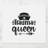 Nurse Gift Trauma Queen ビールラベル (シングルラベル)