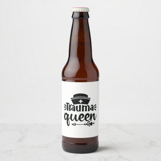 Nurse Gift Trauma Queen ビールラベル (正面)