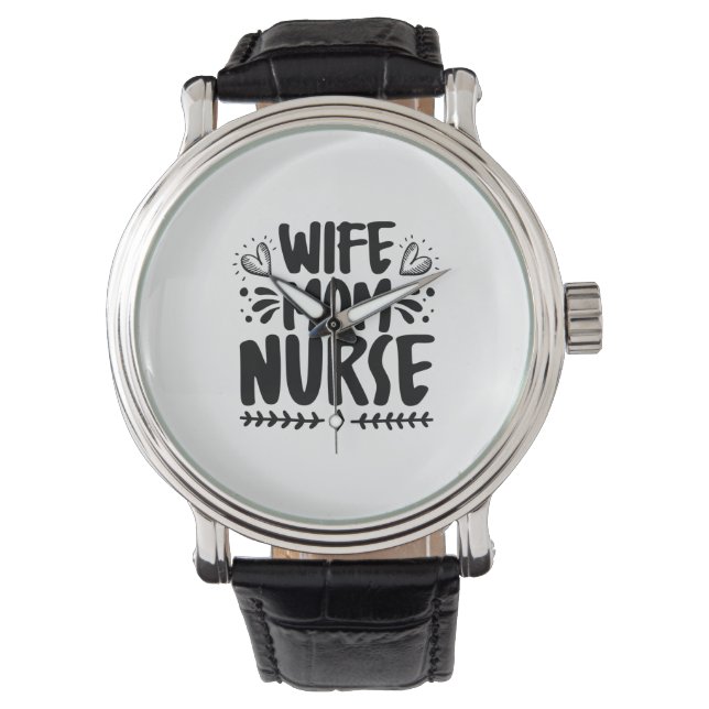 Nurse Gift Wife Mom Nurse 腕時計 (正面)