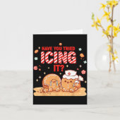 Nurse Gingerbread Man Costume, Xmas Have You Tried カード (黄色い花)