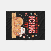 Nurse Gingerbread Man Costume, Xmas Have You Tried フリースブランケット (正面(横))