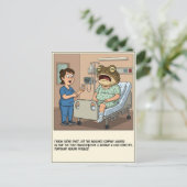 Nurse Gives Pills To Toad Head Patient Get Well ポストカード (スタンド正面)