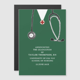 Nurse Graduation Announcement マグネット招待状