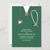 Nurse Graduation Announcement マグネット招待状 (正面)