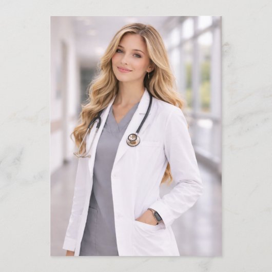 Nurse Graduation Celebration Photo 招待状 (裏面)