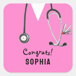 Nurse Graduation Congrats スクエアシール