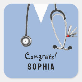Nurse Graduation Congrats スクエアシール