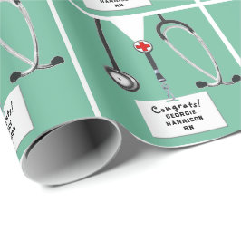 Nurse Graduation Gift Wrapping Paper ラッピングペーパー