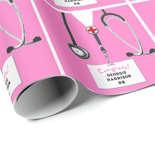 Nurse Graduation Gift Wrapping Paper ラッピングペーパー (ロールコーナー)