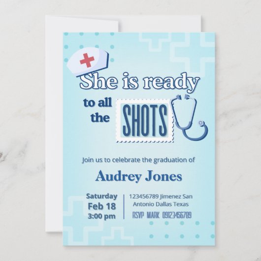 Nurse Graduation Party  招待状 (正面)