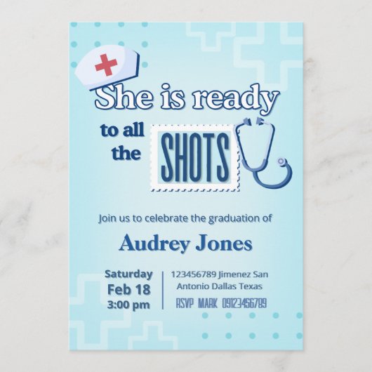 Nurse Graduation Party  招待状 (正面)