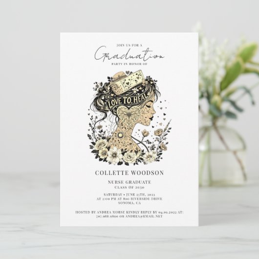 Nurse Graduation Party 招待状 (スタンド正面)