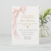 Nurse Graduation Pink Bow Photo  招待状 (スタンド正面)