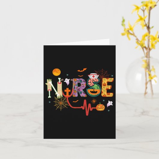 Nurse Halloween Costume Stethoscope Heartbeat Pump カード (黄色い花)