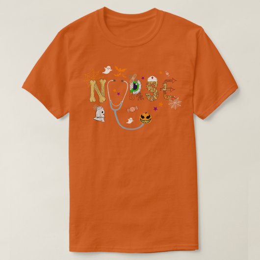 Nurse Halloween Costume Stethoscope Heartbeat Pump Tシャツ (デザイン正面)