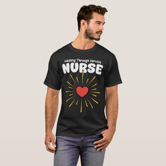 NURSE - HEALING THROUGH SERVICE Tシャツ (正面フル)