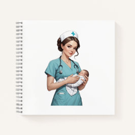 Nurse Holding Newborn – Gentle Care Medical Design ノートブック