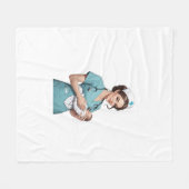 Nurse Holding Newborn – Gentle Care Medical Design フリースブランケット (正面(横))