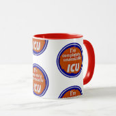 Nurse Humor Print Novelty: I C U mug マグカップ (正面右)