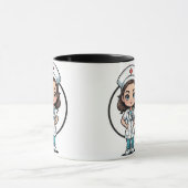 Nurse Illustration Coffee Mug マグカップ (中央)