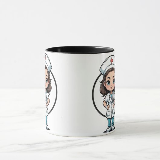 Nurse Illustration Coffee Mug マグカップ (中央)