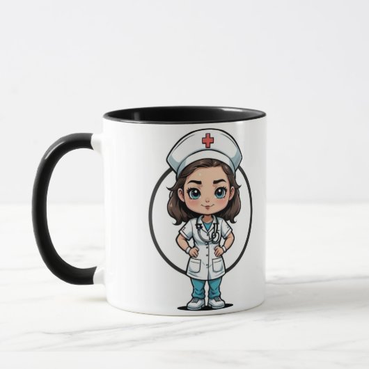 Nurse Illustration Coffee Mug マグカップ (左)