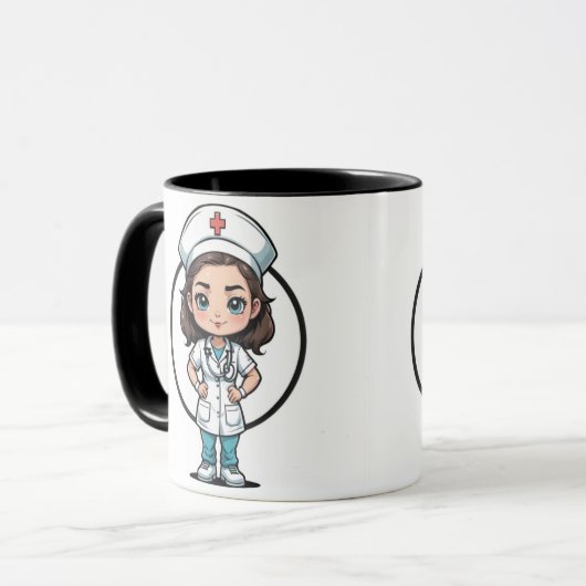 Nurse Illustration Coffee Mug マグカップ (正面左)