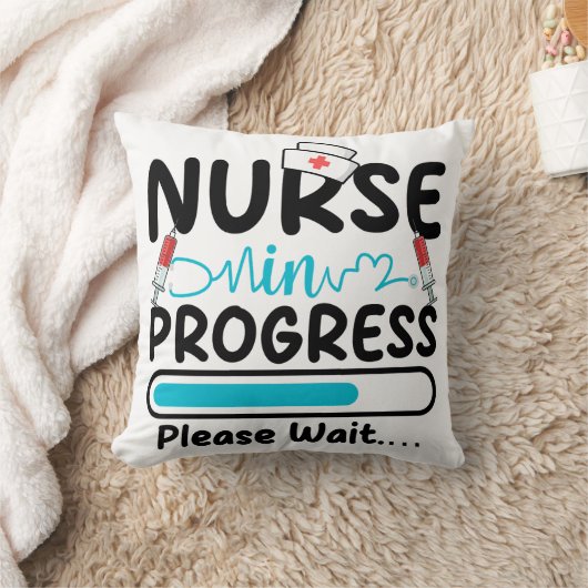 Nurse in Progress Loading クッション (ブランケット)