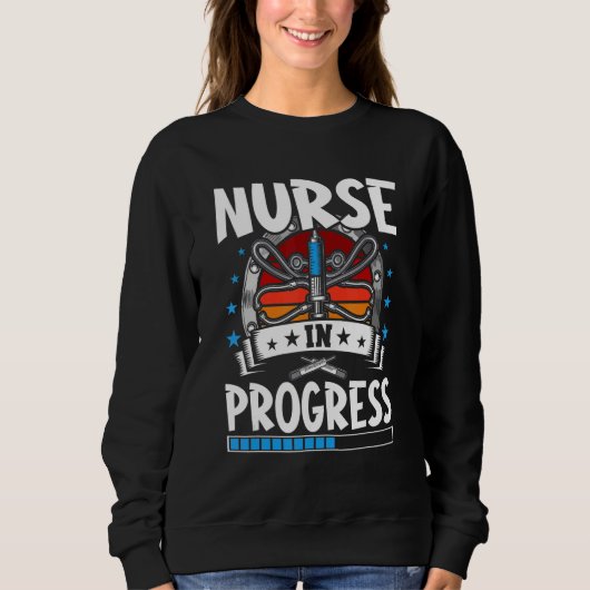 Nurse In Progress Trainee Student スウェットシャツ (正面)