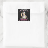 Nurse Inked and Educated Tattooed Nurse スクエアシール (バッグ)