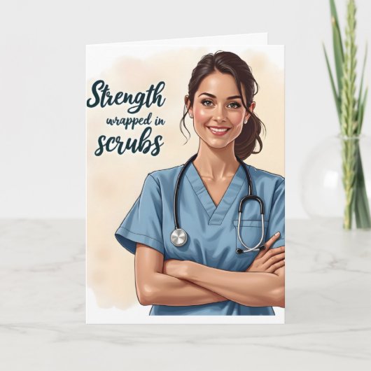 Nurse is Strength In Scrubs Card カード (正面)