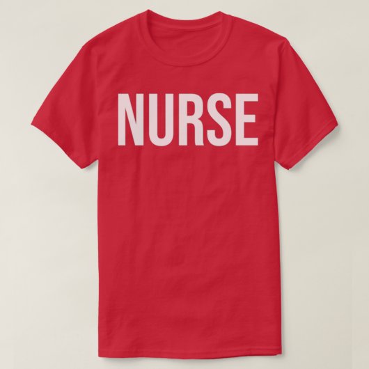 Nurse Job Title Plain Text Tシャツ (デザイン正面)