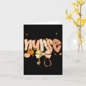 Nurse Labor And Delivery Coquette Fall Pumpkin Tha カード (黄色い花)
