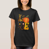 Nurse Leopard Pumpkin Thanksgiving Love Future Nur Tシャツ (正面)