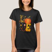 Nurse Leopard Pumpkin Thanksgiving Love MBU Nurse Tシャツ (正面)