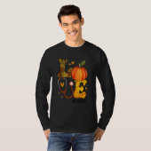 Nurse Leopard Pumpkin Thanksgiving Love RN Nurse L Tシャツ (正面フル)
