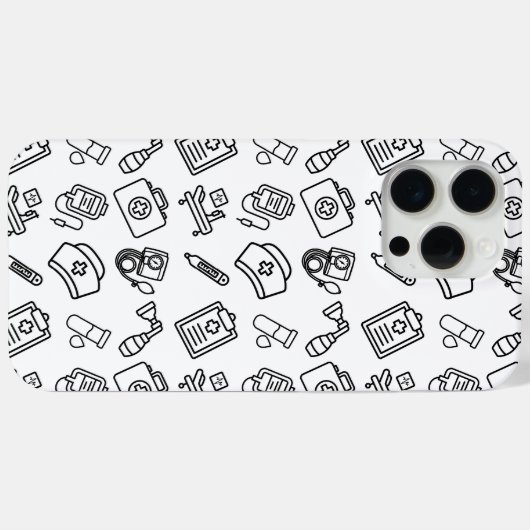 Nurse Life Icon Pattern Case-Mate iPhone Case iPhoneケース (裏面 (横))