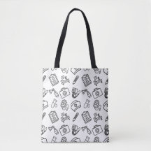 Nurse Life Icon Pattern Tote Bag
