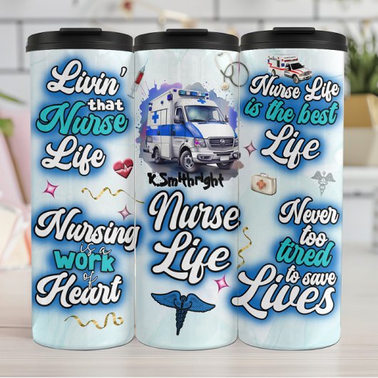 Nurse Life Inspirational Medical Collage タンブラー