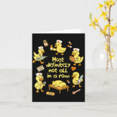 Nurse Life Nursing Duck Most Definitely Not All In カード (黄色い花)