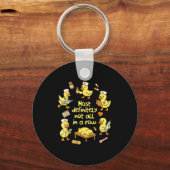 Nurse Life Nursing Duck Most Definitely Not All In キーホルダー (正面)