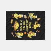 Nurse Life Nursing Duck Most Definitely Not All In フリースブランケット (正面(横))